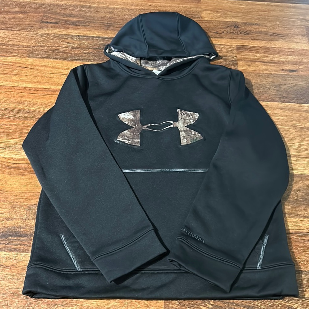 Black and Camouflage Under Armour Hoodie